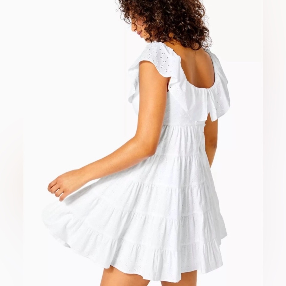 Emie Babydoll Dress - white - Picture 3 of 9